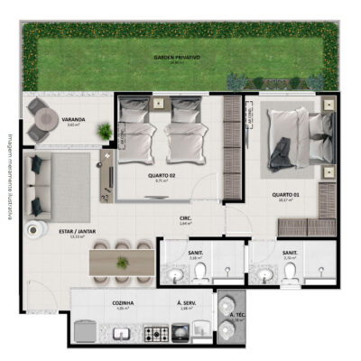JOTANUNES - VB PETROLINA - PLANTA TIPO A GARDEN COM LAYOUT.Rev03