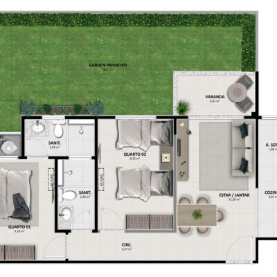 JOTANUNES - VB PETROLINA - PLANTA TIPO B GARDEN COM LAYOUT.Rev03