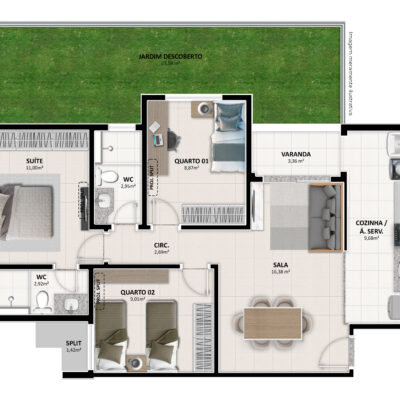 TERRACOS RESIDENCE - PLANTA GIARDINO TIPO A