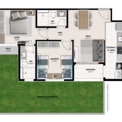 TERRACOS RESIDENCE - PLANTA GIARDINO TIPO B